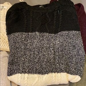 Multi-colored (Black, grey, white) sweater